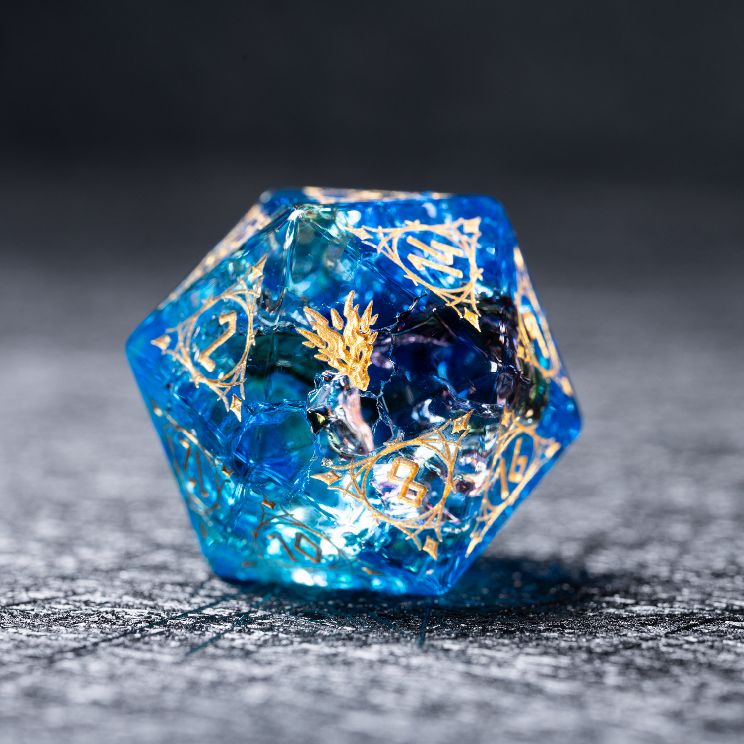 Celestia's Prism  crystal polyhedral dice set for DND and Call of Cthulhu RPG  D20