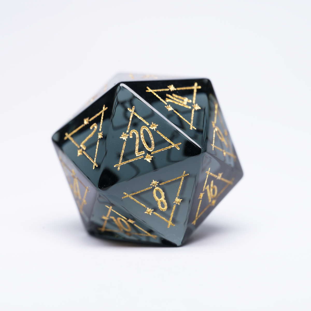 Gray Moon’s Whisper Gray Zircon Dice Set polyhedral dice set for DND and Call of Cthulhu RPG D20