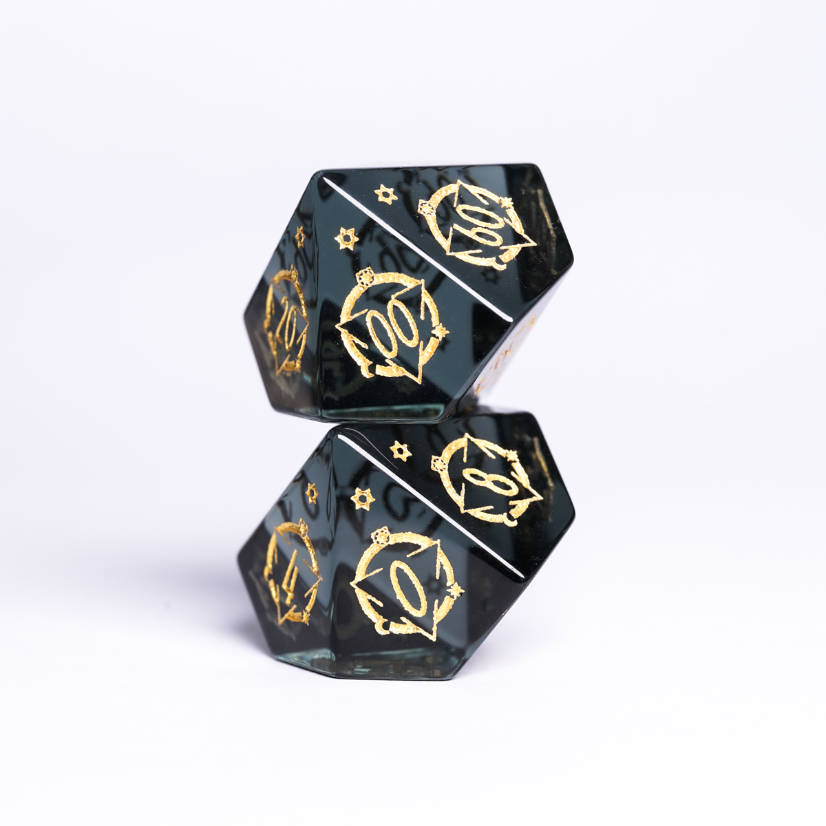 Gray Moon’s Whisper Gray Zircon Dice Set polyhedral dice set for DND and Call of Cthulhu RPG D10