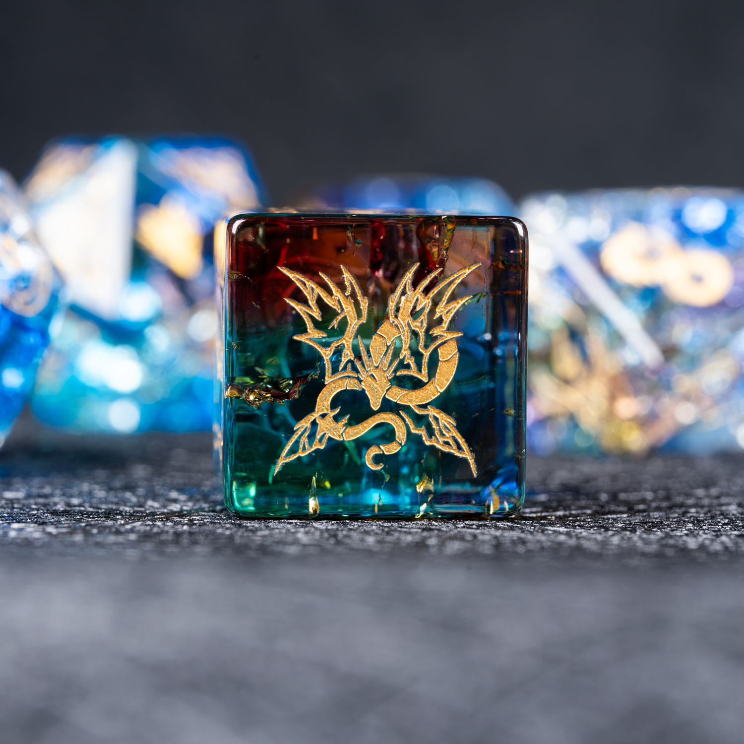 Celestia's Prism  crystal polyhedral dice set for DND and Call of Cthulhu RPG  D6