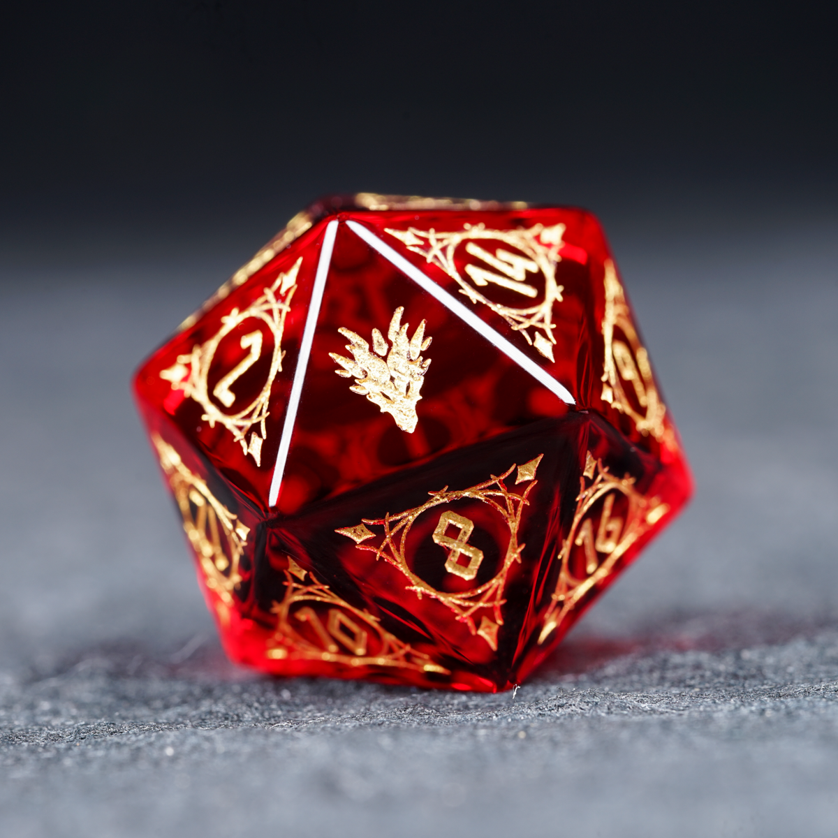 Pact of the Crimson Flame Dice Set polyhedral dice set for DND and Call of Cthulhu RPG D20