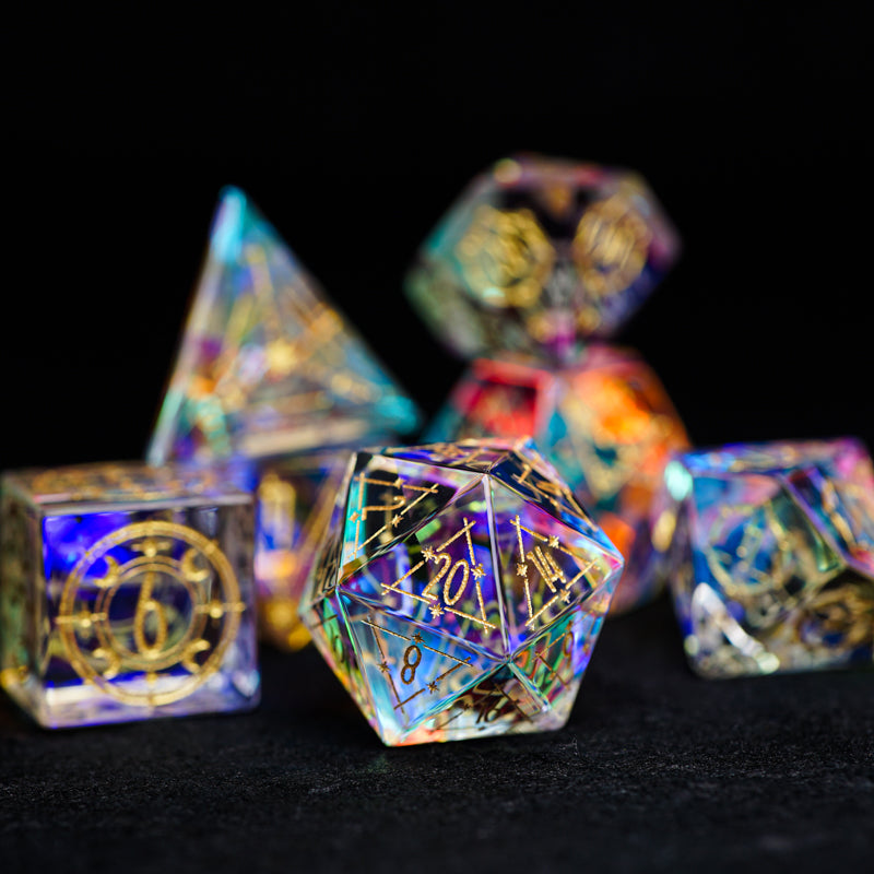 Sanctum of the Void Dice Set polyhedral dice set for DND and Call of Cthulhu RPG  7 pieces