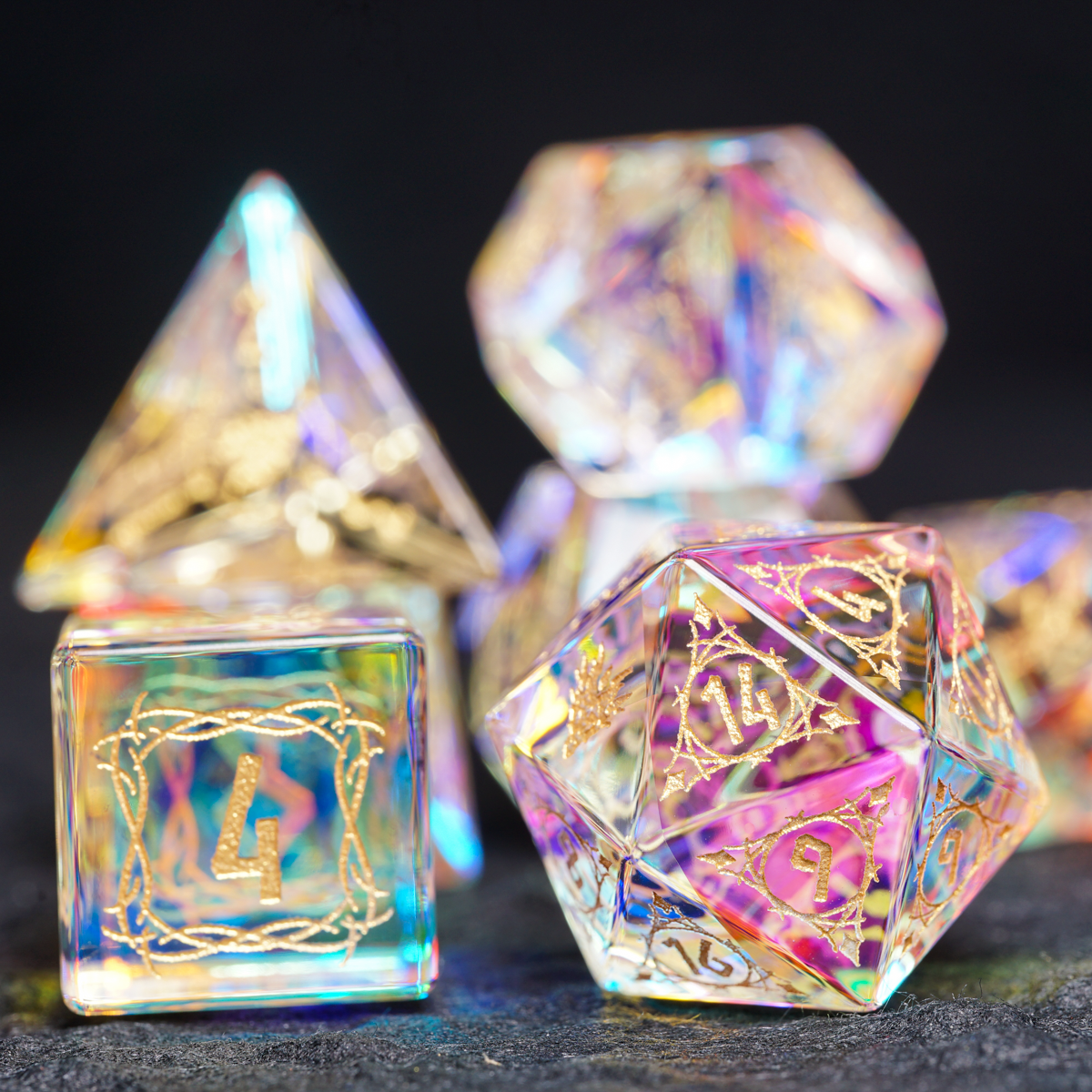 The Vault of Fate Dice Set polyhedral dice set for DND and Call of Cthulhu RPG   7 pieces